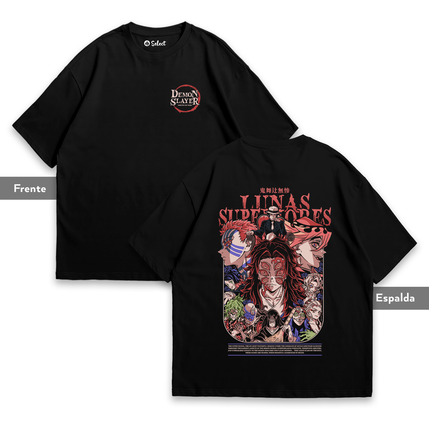 Camiseta Lunas Superiores Kimetsu No Yaiba