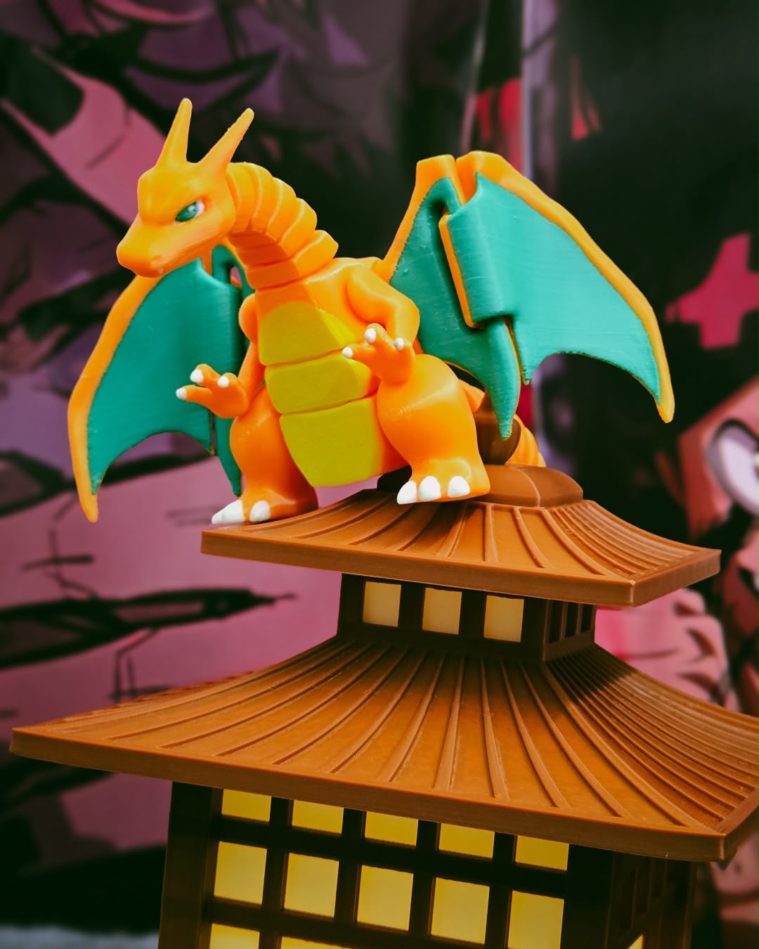 Charizard Pokemon Articulado figura 3D