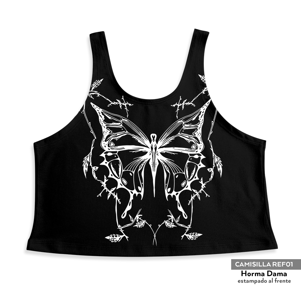 Camisilla Crop top mariposa