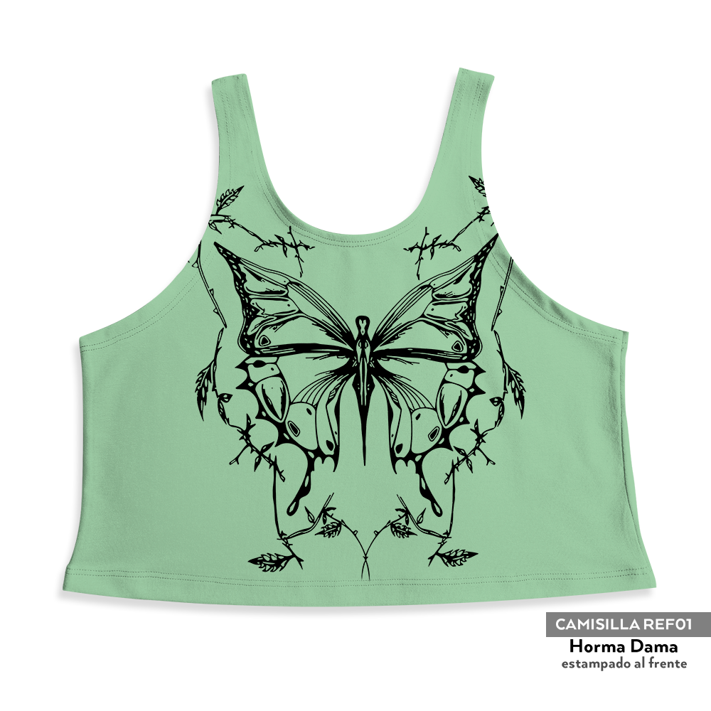 Camisilla Crop top mariposa