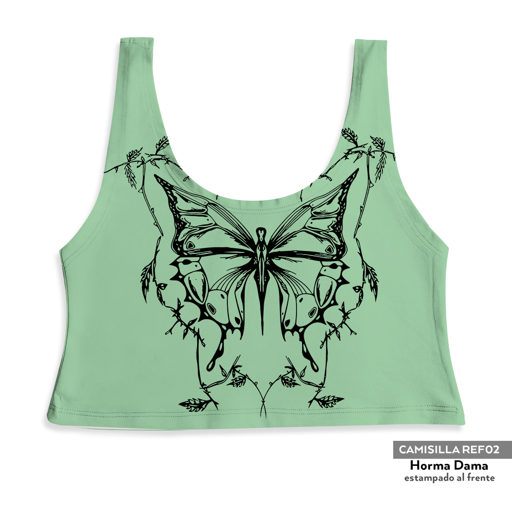 Camisilla Crop top mariposa