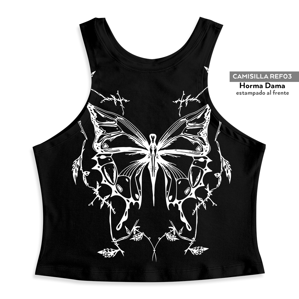 Camisilla Crop top mariposa