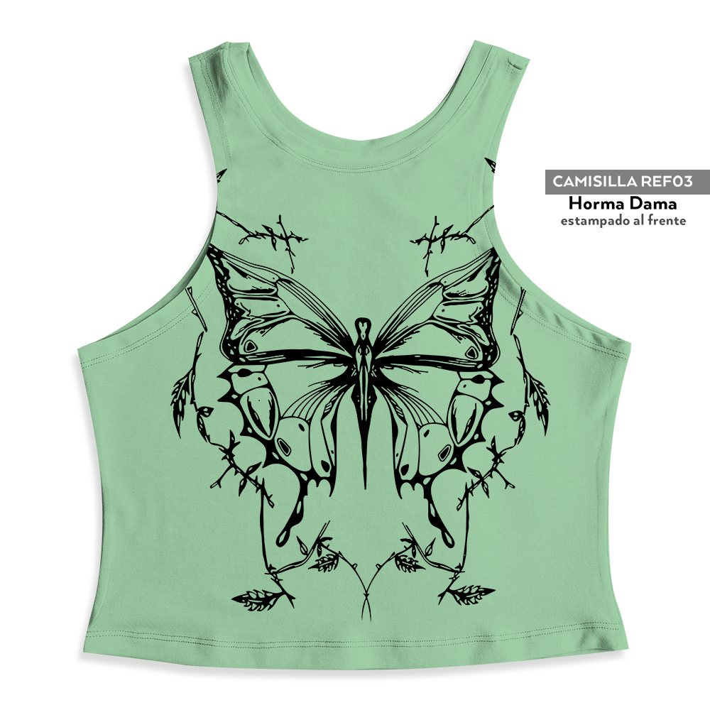 Camisilla Crop top mariposa
