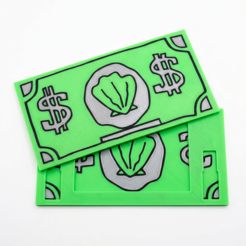 Tarjetero dollar fondo de bikini Figura 3D