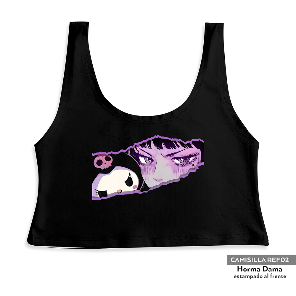Camisilla Crop top Kuromi