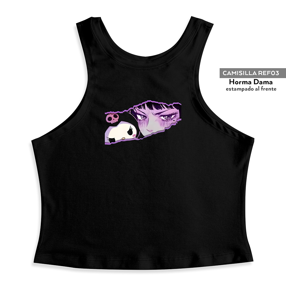 Camisilla Crop top Kuromi