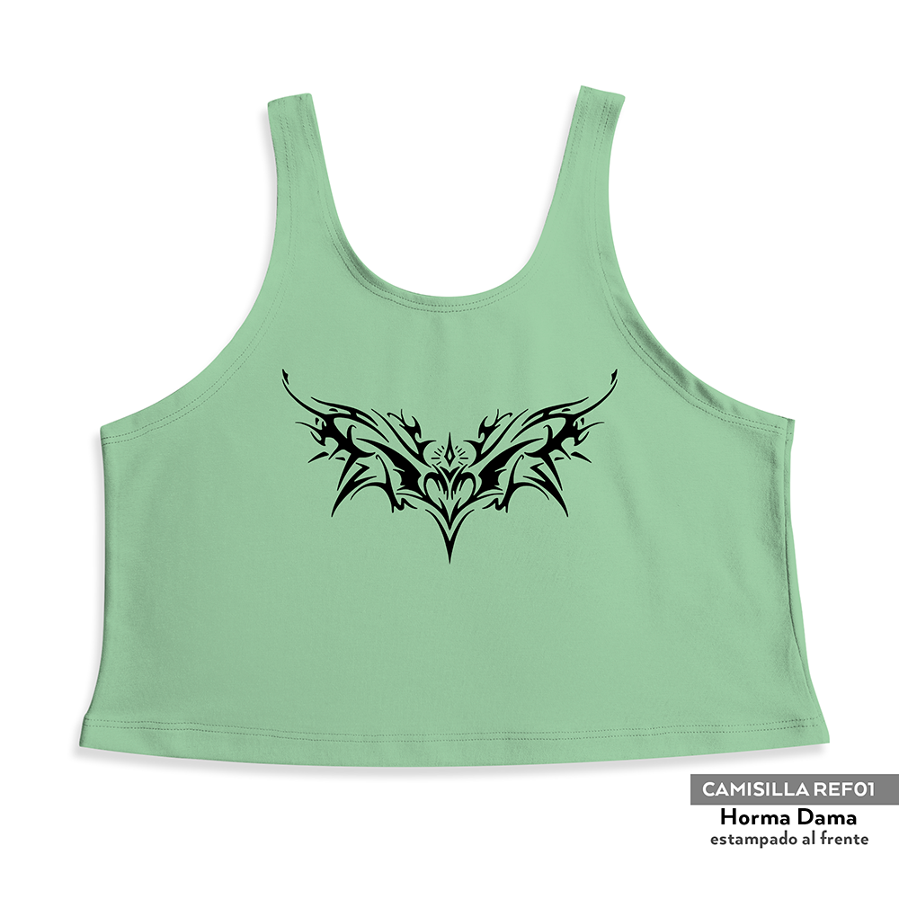 Camisilla Crop top Tribal con corazon