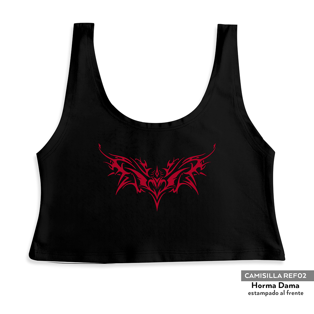 Camisilla Crop top Tribal con corazon