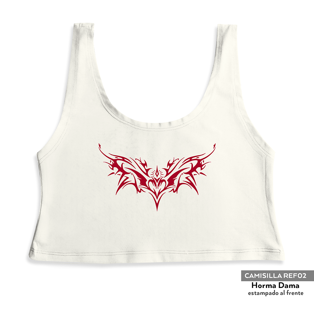 Camisilla Crop top Tribal con corazon