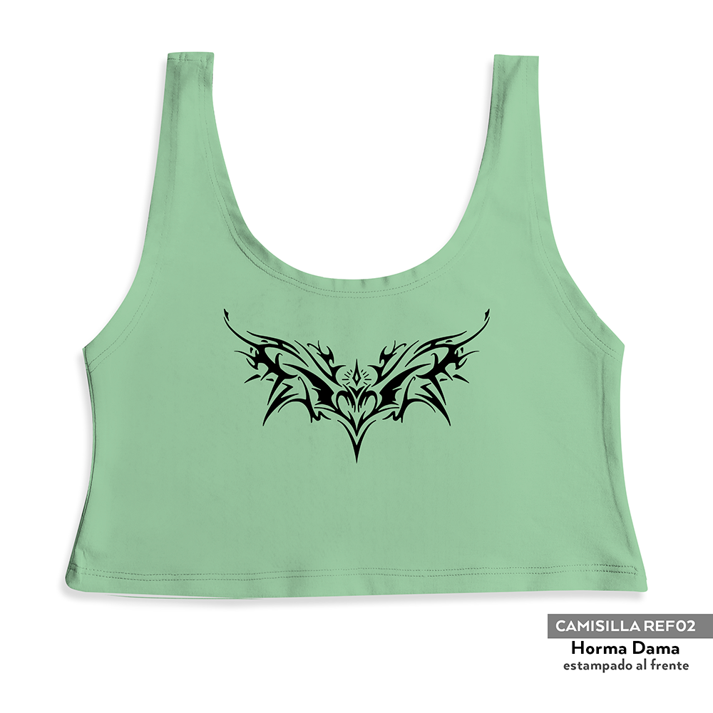 Camisilla Crop top Tribal con corazon