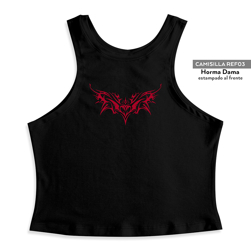 Camisilla Crop top Tribal con corazon