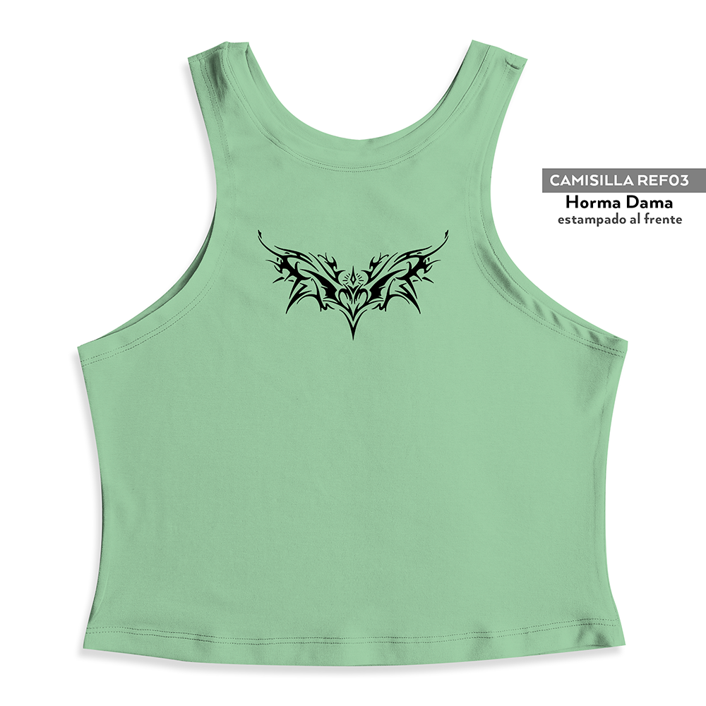 Camisilla Crop top Tribal con corazon
