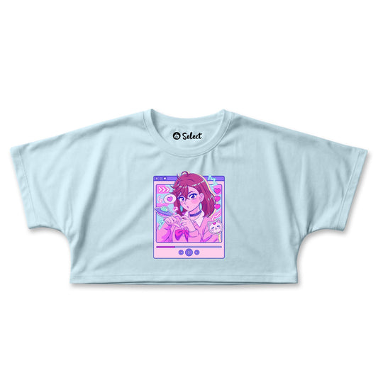 Crop Top Pink Otaku Vibes