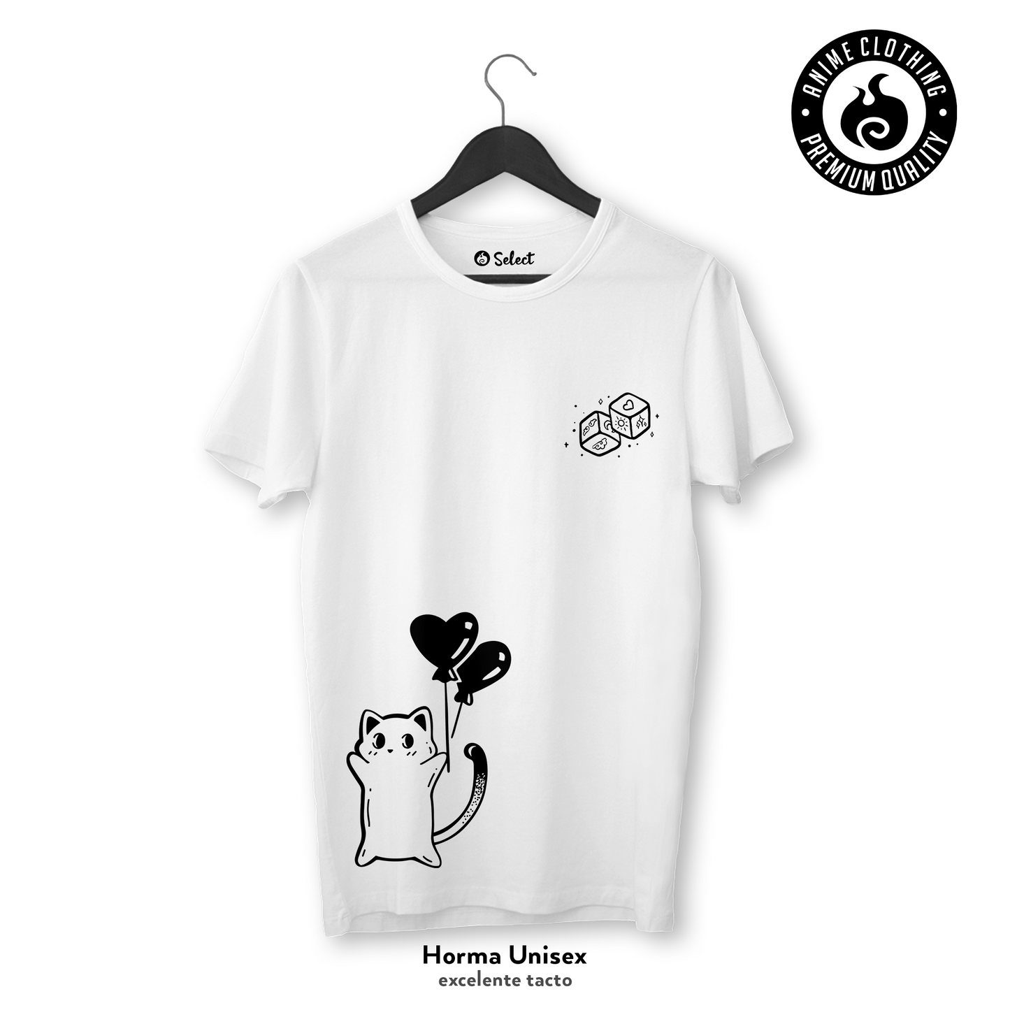 Camiseta Pareja Cat Balloons