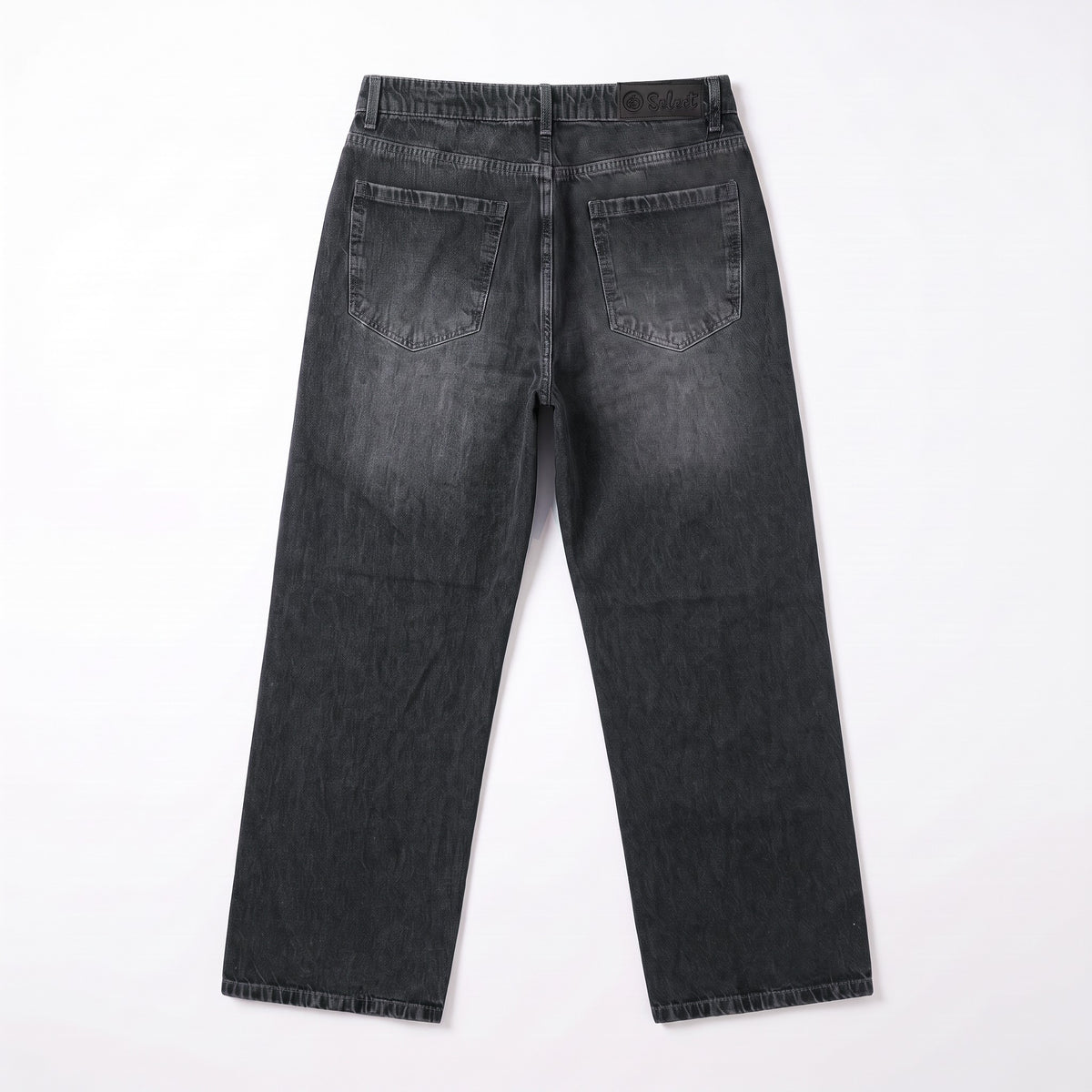 Baggy Denim Costuras Diagonales - espalda