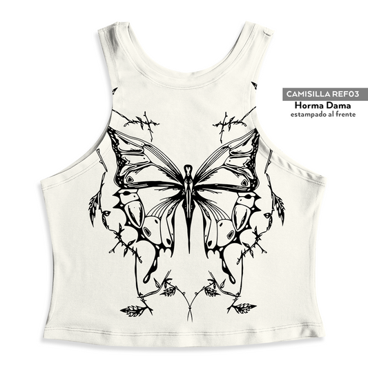 Camisilla Crop top mariposa
