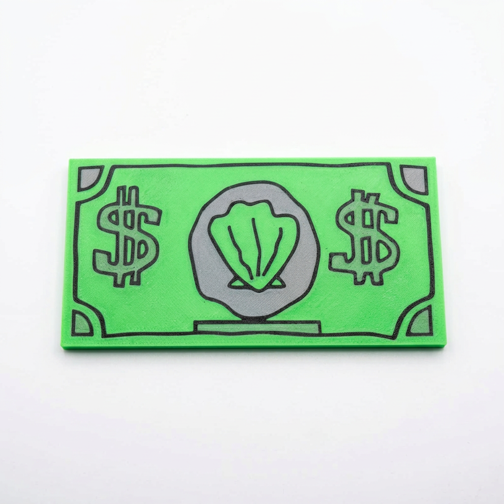 Tarjetero dollar fondo de bikini Figura 3D