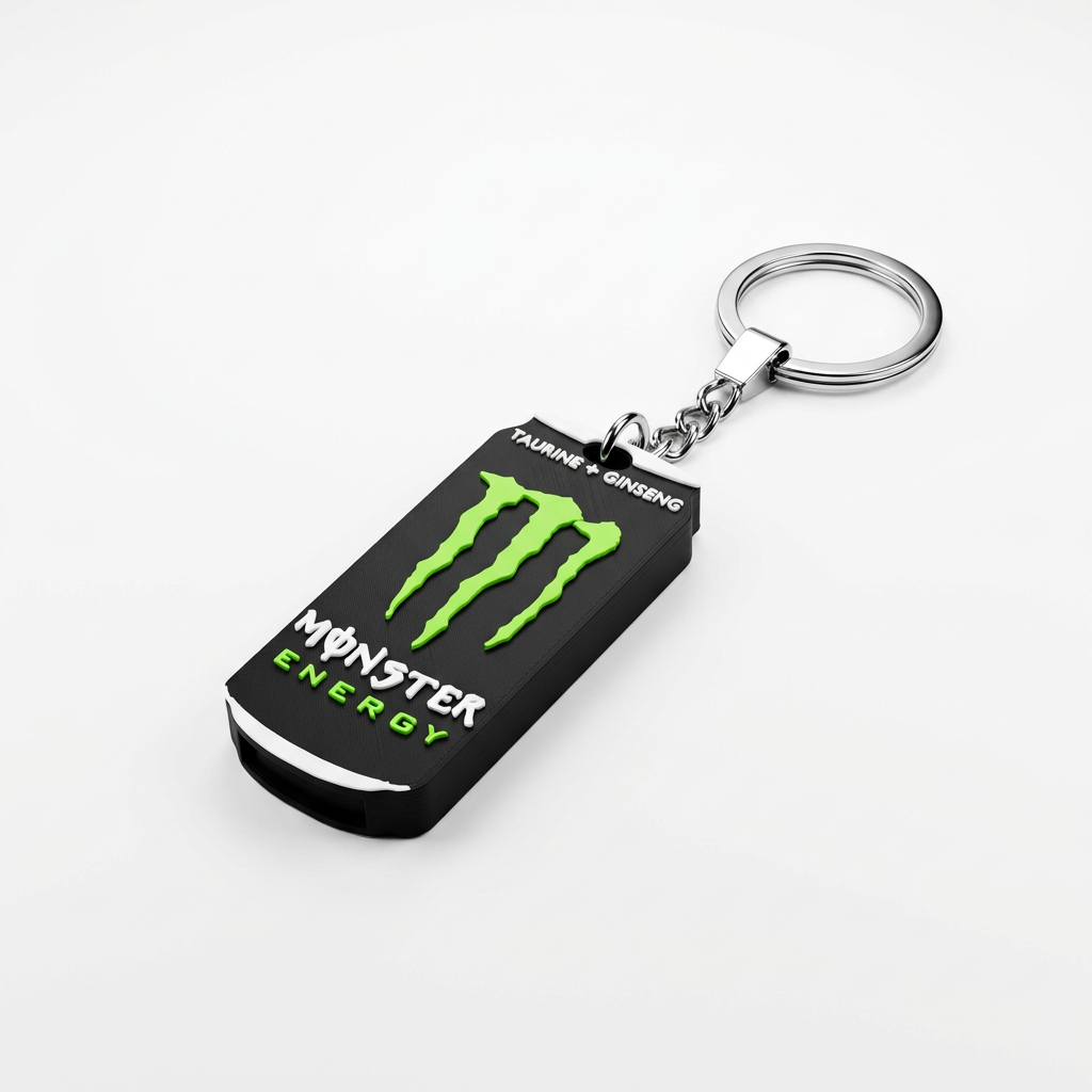 Monster Energy figura 3D llavero abre latas