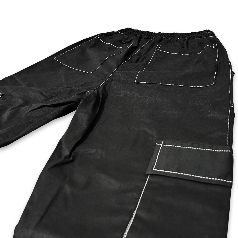 Pantalón Negro Estilo Cargo