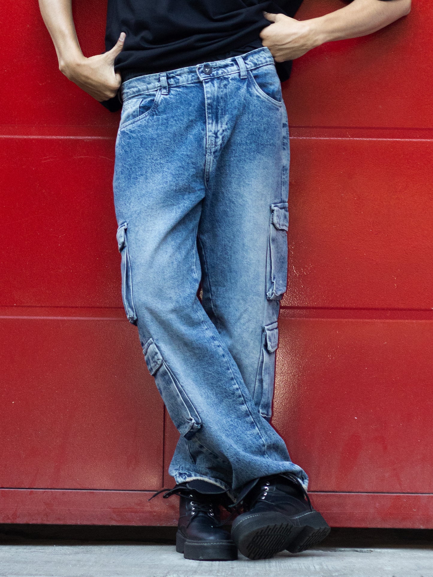 Pantalón Acid Wash Cargo