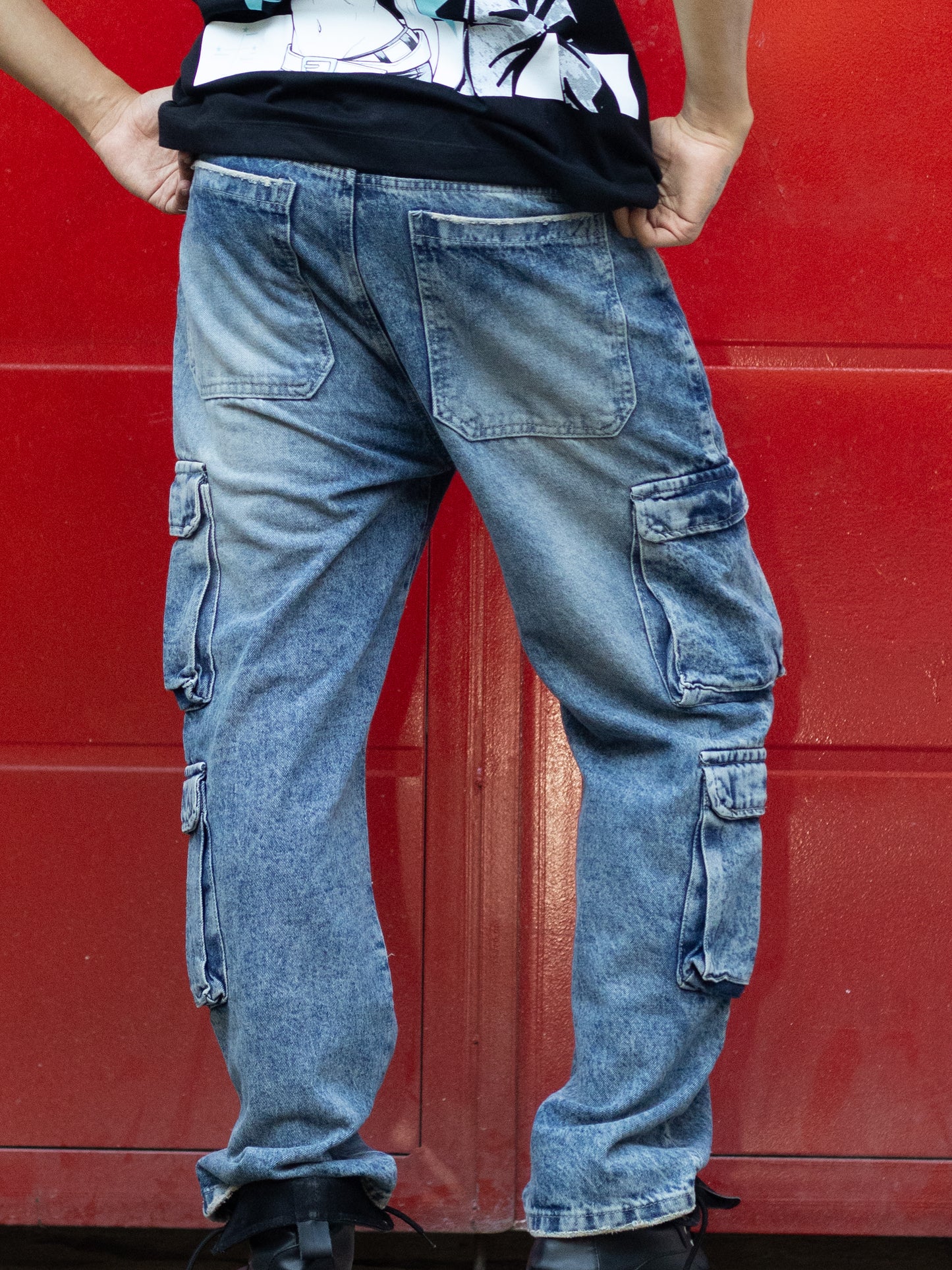 Pantalón Acid Wash Cargo