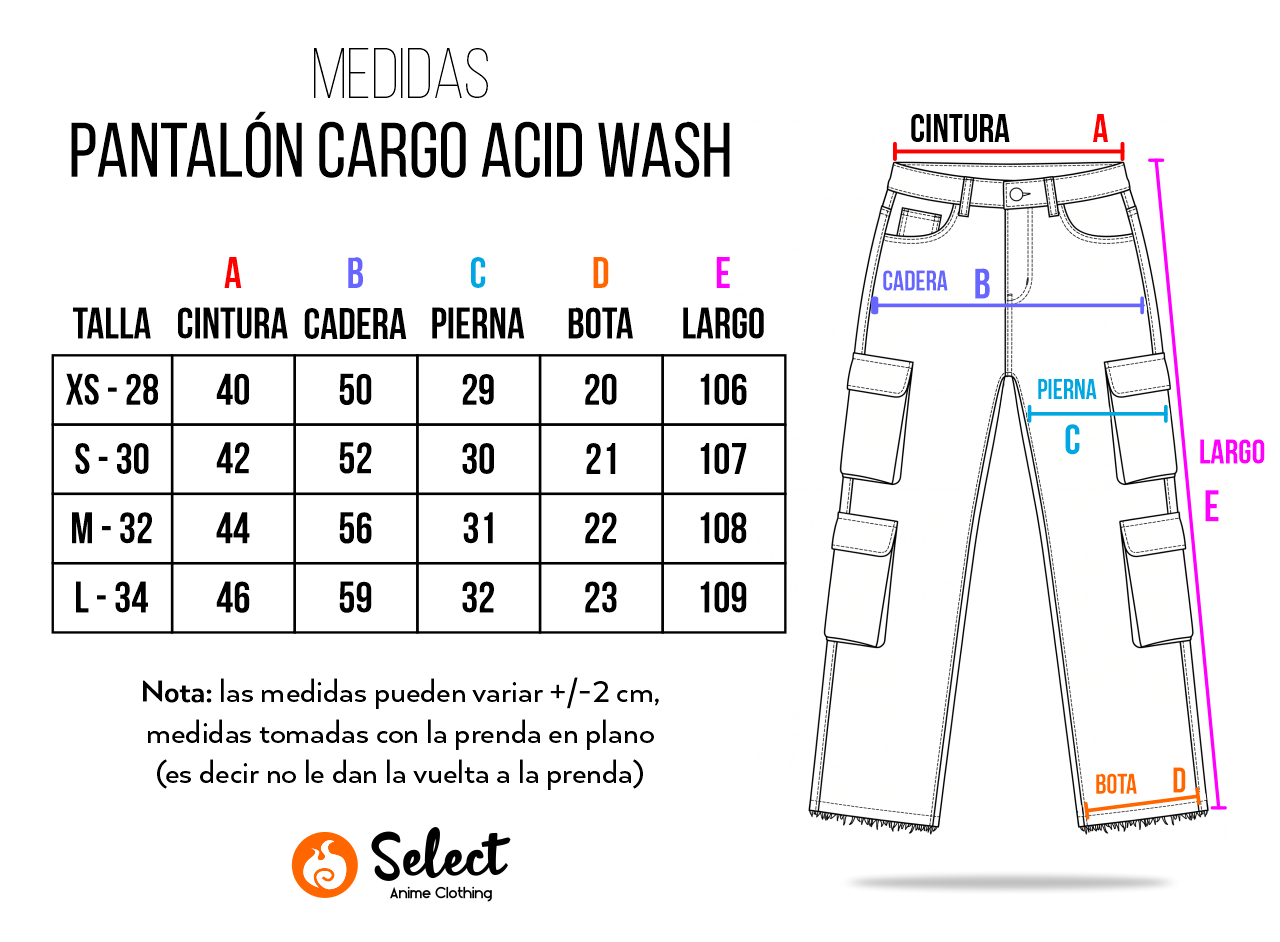 Pantalón Gris Acid Wash Cargo