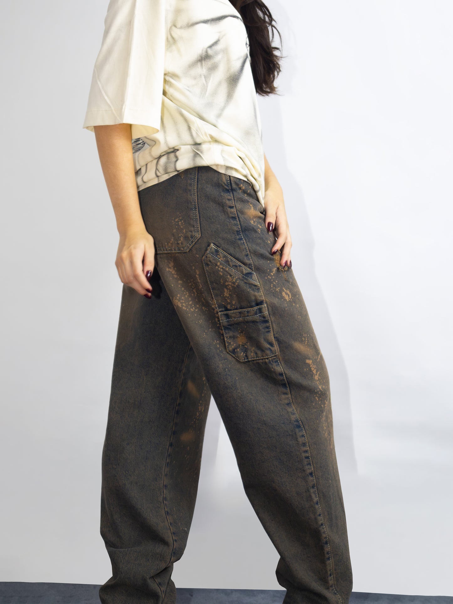 Pantalón Dama Acid Rust